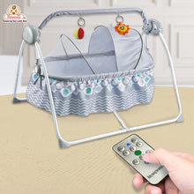 Automatic Baby Cradle & Swing with 3-Point Safety Harness, Remote Control, Mosquito Net, Soothing Musical, Extra Cushion, Baby Age 0-2 Years