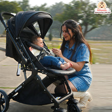 GlideX Travel Stroller: One-Hand Fold, Reclining Seat, Adjustable Canopy, 360° Wheels, 5-Point Harness, 0-3 Years, 15kg