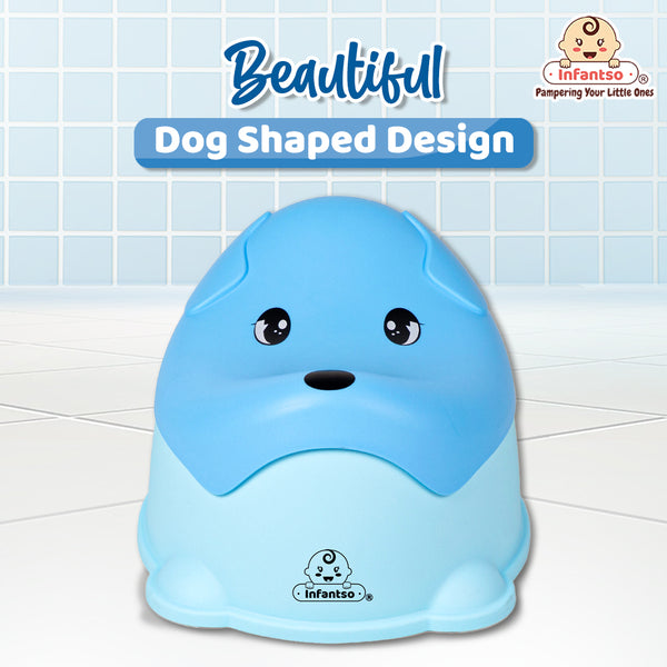 Dog Shape Removable Baby Potty Seat/Chair with Anti-Skid Base (Age 1 to 4 Years)