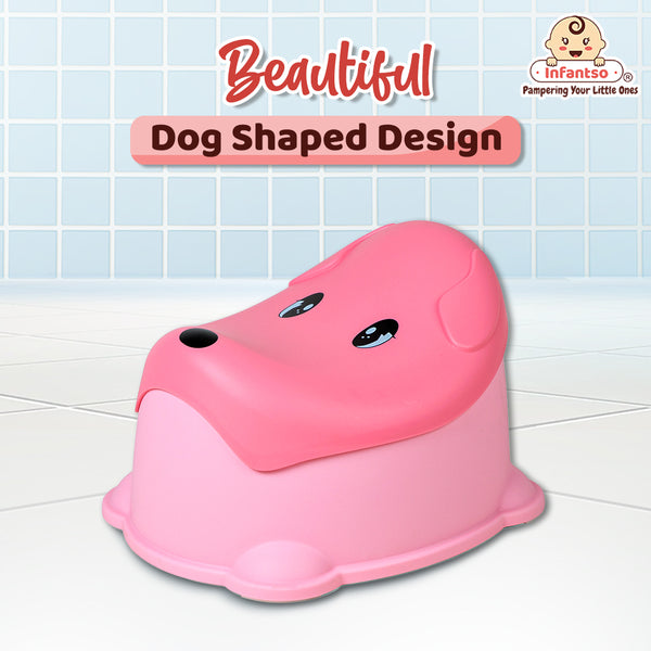 Dog Shape Removable Baby Potty Seat/Chair with Anti-Skid Base (Age 1 to 4 Years)