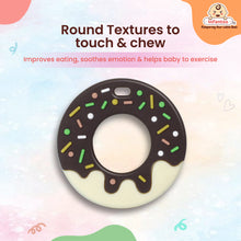 Donut Shape Silicone Teether | BPA-Free Teether, Teething Relief, Baby Teether Silicone, Teething Toy, Sensory Toy, Gum Massager for 4+ months | Teether for baby