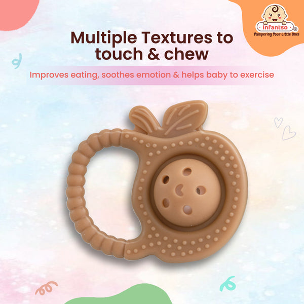 Rattle Silicone Teether | BPA-Free Teether, Teething Relief, Baby Teether Silicone, Teething Toy, Sensory Toy, Gum Massager for 4+ months | Teether for baby