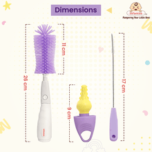 Infantso 3-in-1 Silicone Bottle Cleaning Brush: Deep Clean Baby Bottle, Nipples, and Straws