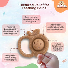 Rattle Silicone Teether | BPA-Free Teether, Teething Relief, Baby Teether Silicone, Teething Toy, Sensory Toy, Gum Massager for 4+ months | Teether for baby