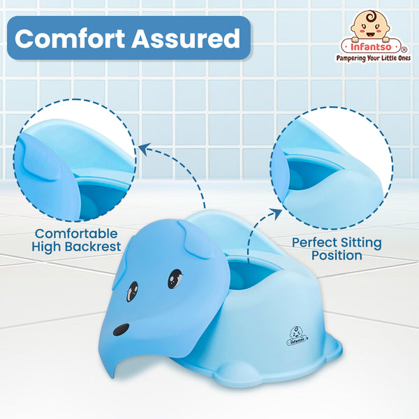 Dog Shape Removable Baby Potty Seat/Chair with Anti-Skid Base (Age 1 to 4 Years)