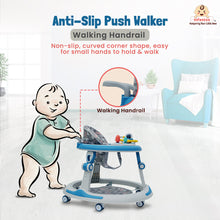 Infantso Sky high 4-in-1 Multifunctional Premium Baby Walker with 3 Level height adjustment and 3 level cushion seat adjustment - Walker, Bouncer, Feeding Table and Parental Push bar, 6 Months to 24 months - 15kgs