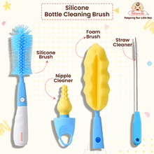 Infantso 4-in-1 Silicone Bottle Cleaning Brush: Deep Clean Baby Bottles, Nipples, and Straws