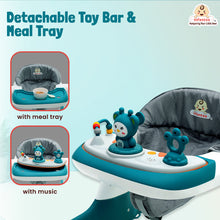 Infantso Teddy Steady 4-in-1 Baby Walker: Walker, Bouncer, Feeding Tray, & Push Toy - Adjustable Height & Speed - 6-24 Months