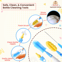 Infantso 4-in-1 Silicone Bottle Cleaning Brush: Deep Clean Baby Bottles, Nipples, and Straws