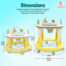 Infantso Roll & Stroll Activity Center & Baby Walker - 5 Heights Adjustments & 360° Rotation (6-24 Months)