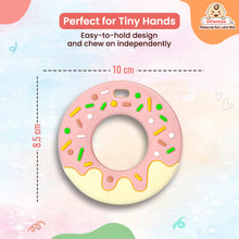 Donut Shape Silicone Teether | BPA-Free Teether, Teething Relief, Baby Teether Silicone, Teething Toy, Sensory Toy, Gum Massager for 4+ months | Teether for baby