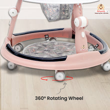 Infantso Runny Bunny Premium 4-in-1 Baby Walker with LED Light, 4-Level Cushion Seat & 3-level Height Adjustments - Walker, Bouncer, Feeding Table and Parental Push bar 6 Months to 24 months - 15kgs