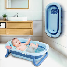 Anti-Slip Foldable Silicone Baby Bathtub with Bath Net and Baby Accessories for Newborns & Toddlers (0+ to 3 years)