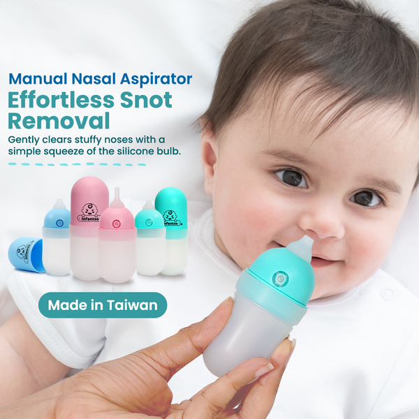 Infantso Manual Reusable Nasal Aspirator (Bulb Snot Sucker), Soft Silicone Nose Cleaner For Infants, Mucus Sucker Nasal Cleaner For Congestion & Cold Relief (Made In Taiwan)