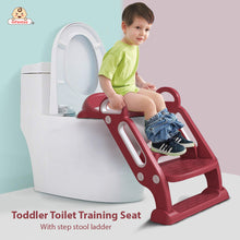 Potty Toilet Training Seat with Ladder with Step Stool for Baby Kids & Splash Guard Age: 18 months to 60 months