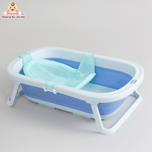 Prime Silicone Folding Baby Bath Tub with Bath Support Net & Bath Accessories for Infants to Toddlers