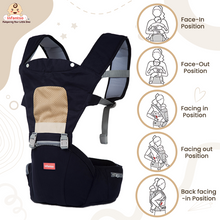 Infantso Adjustable Baby Carrier, Hip Seat Baby Carrier with 4 Carry Positions for 03 to 24 Months