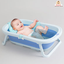 Prime Silicone Folding Baby Bath Tub with Bath Support Net & Bath Accessories for Infants to Toddlers