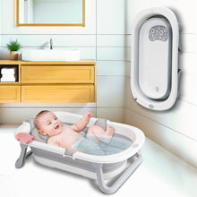 Anti-Slip Foldable Silicone Baby Bathtub with Bath Net and Baby Accessories for Newborns & Toddlers (0+ to 3 years)