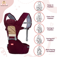 Infantso Adjustable Baby Carrier, Hip Seat Baby Carrier with 4 Carry Positions for 03 to 24 Months