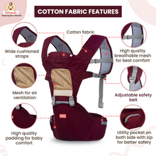 Infantso Adjustable Baby Carrier, Hip Seat Baby Carrier with 4 Carry Positions for 03 to 24 Months